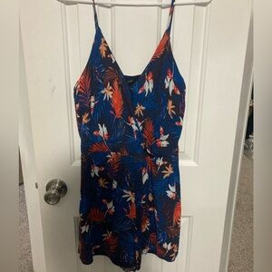 Staccato Blue and Orange Tropical romper